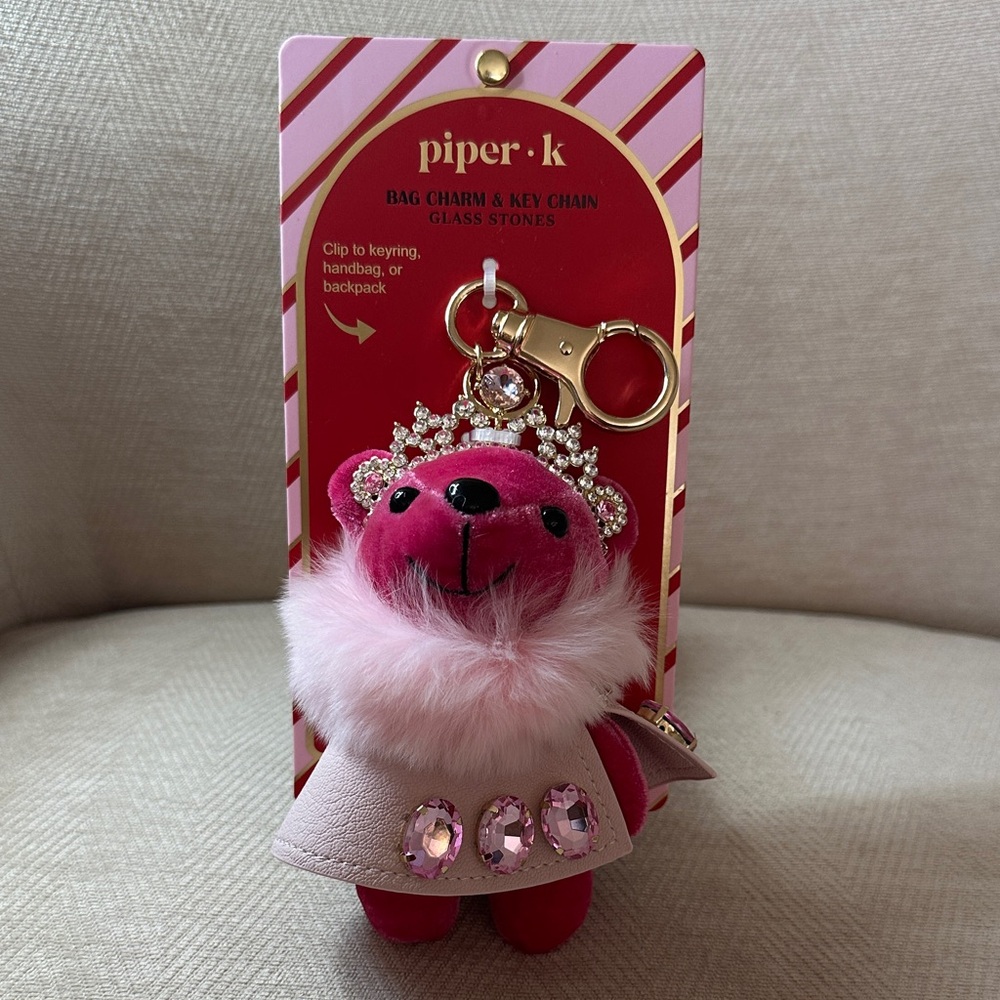 Piper Pink Royal Bear Keychain - Picture 7 of 10
